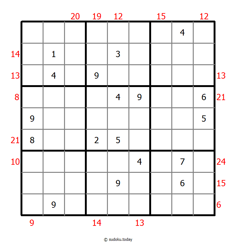 Rahmen-Summen-Sudoku