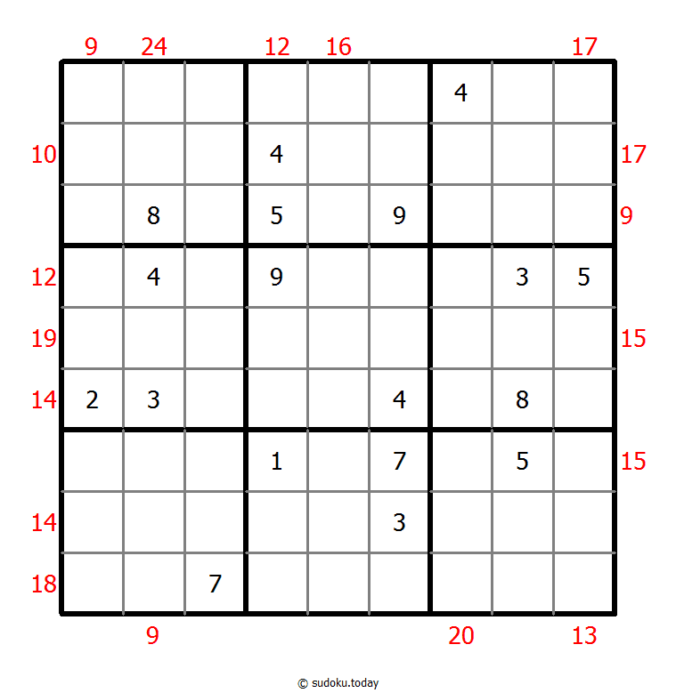 Rahmen-Summen-Sudoku