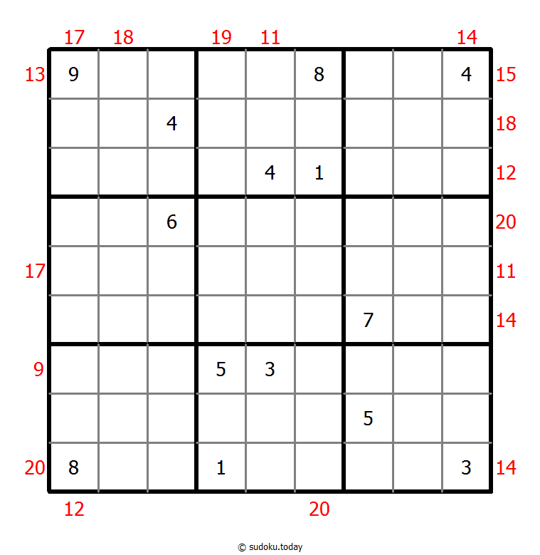 Rahmen-Summen-Sudoku