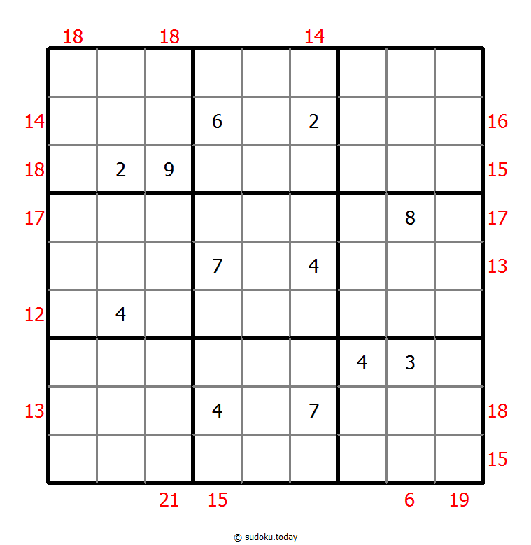 Sum Frame Sudoku 01. November 2025