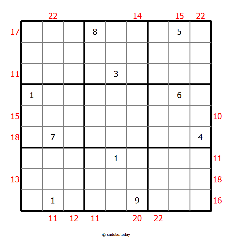Sum Frame Sudoku 05. November 2025