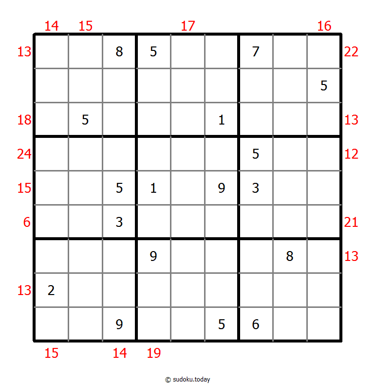 Rahmen-Summen-Sudoku