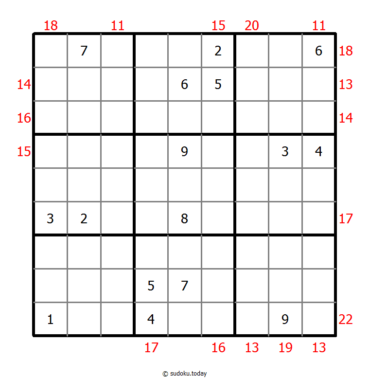 Rahmen-Summen-Sudoku