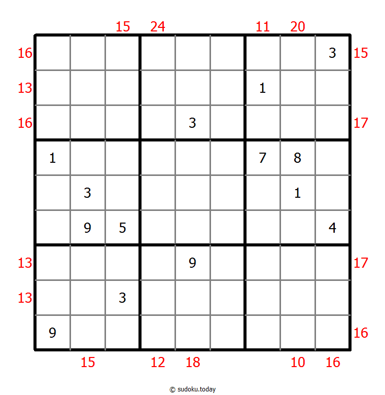 Rahmen-Summen-Sudoku