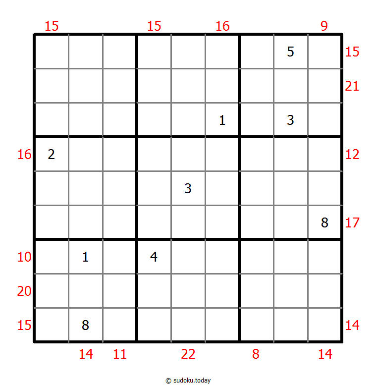 Sum Frame Sudoku 02. Dezember 2025