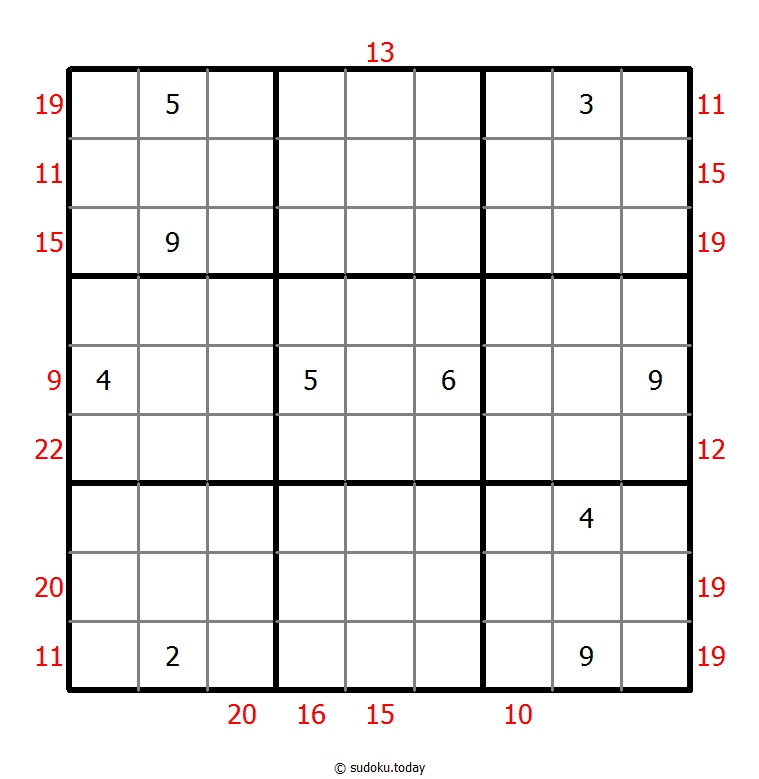 Rahmen-Summen-Sudoku
