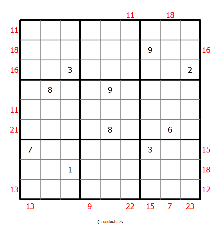 Sum Frame Sudoku 05. November 2025