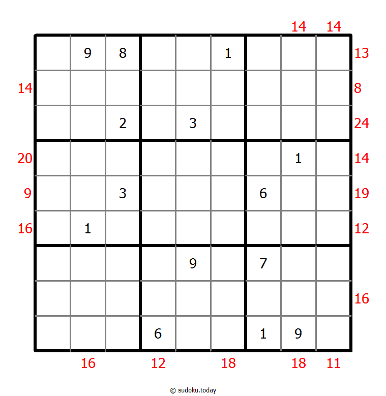 Rahmen-Summen-Sudoku