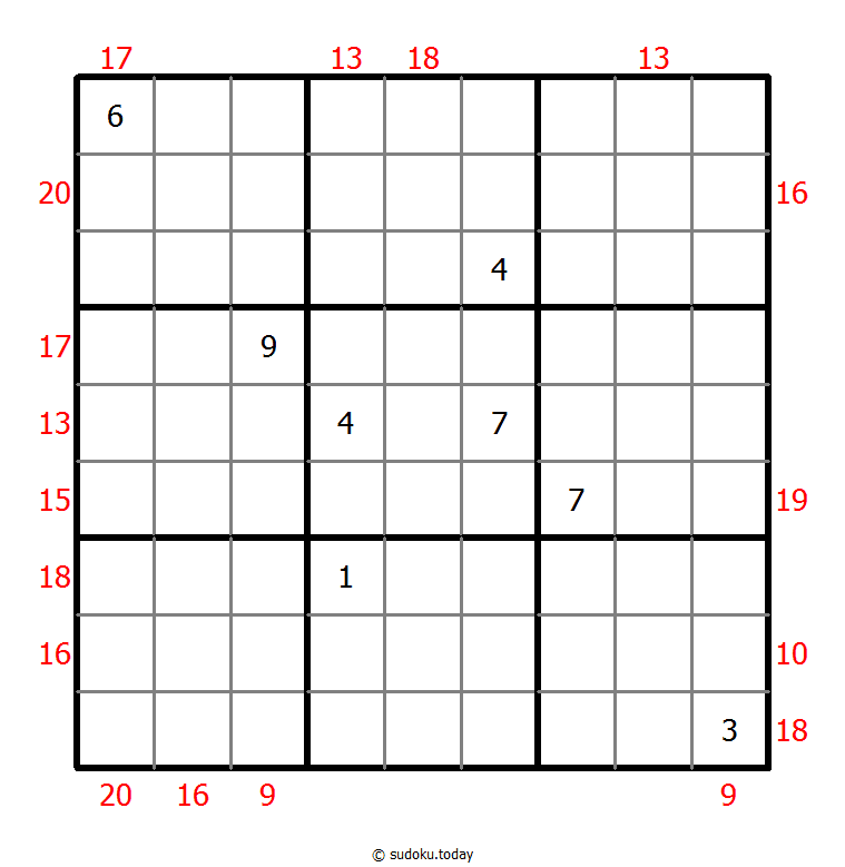 Sum Frame Sudoku 17. Dezember 2025