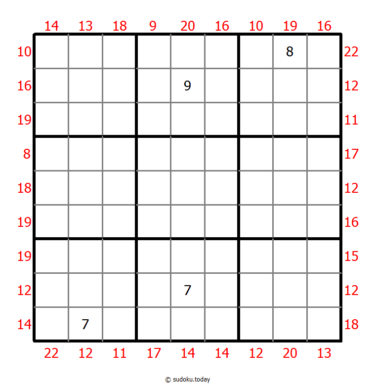 Rahmen-Summen-Sudoku