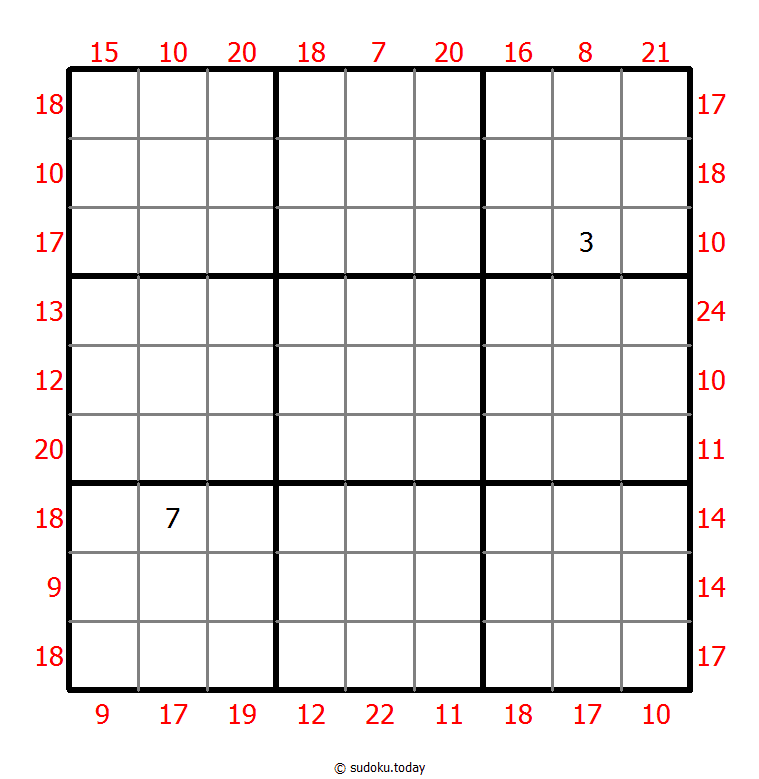 Sum Frame Sudoku 29. Oktober 2025