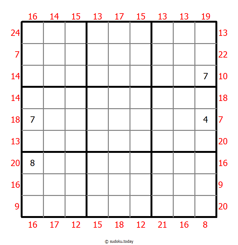 Rahmen-Summen-Sudoku