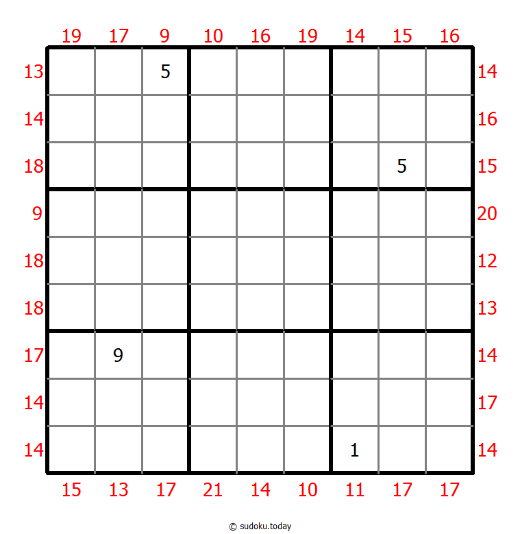 Rahmen-Summen-Sudoku