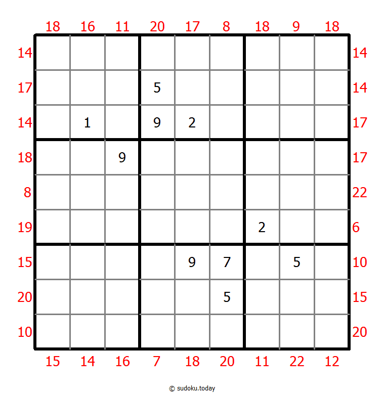 Rahmen-Summen-Sudoku