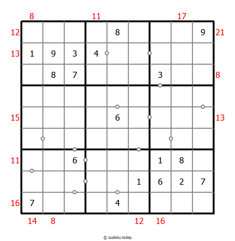Hybrid Sudoku ( Consecutive Pairs + Sum Frame ) 16. November 2025