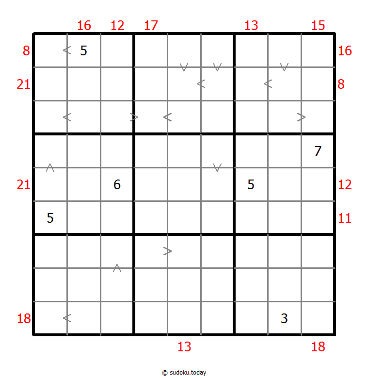 Hybrid Sudoku ( Greater Than + Sum Frame ) 02. November 2025