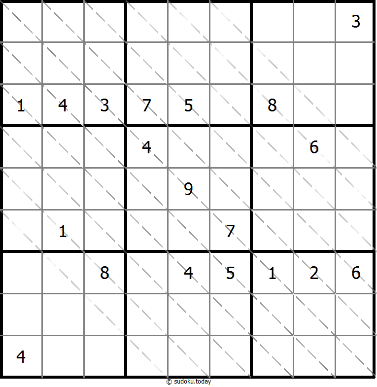 Multi Diagonal Sudoku 02. November 2025