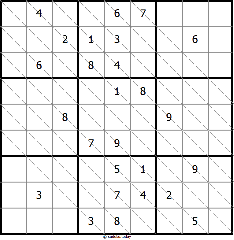Multi Diagonal Sudoku 01. November 2025