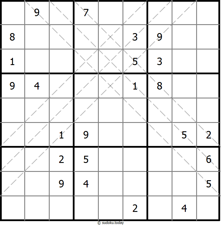 Multi Diagonal Sudoku 05. November 2025