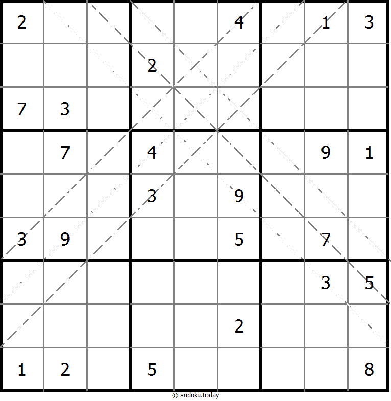 Multi Diagonal Sudoku 05. November 2025